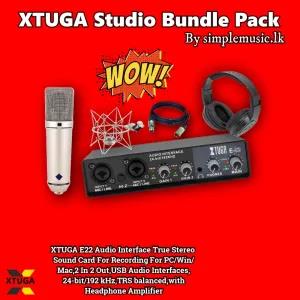 Black XTUGA E22 Professional 2 Combo Channel Recording Audio