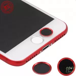 Red Black Iphone Home Button Sticker Support Finger Print Un