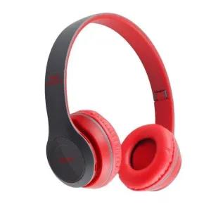 Red Wireless Headphones Over Ear P47 Super Bass 5.1, Volume