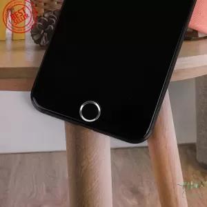 Silver Black Iphone Home Button Sticker Support Finger Print