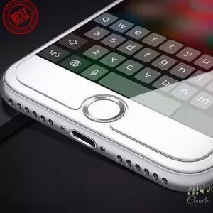 Silver White Iphone Home Button Sticker Support Finger Print