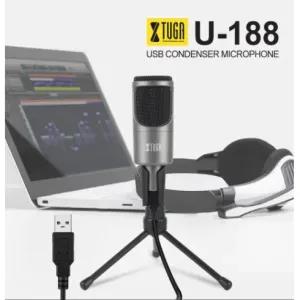Silver XTUGA USB Condenser Microphone U-188 Desktop Computer