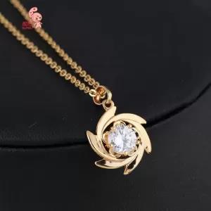 Dream Cacher Mind Relaxing 18K Gold Plated CZ Circle Pendant