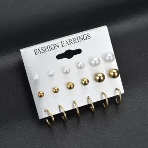 Generic Stud Earrings 09 Pair Set