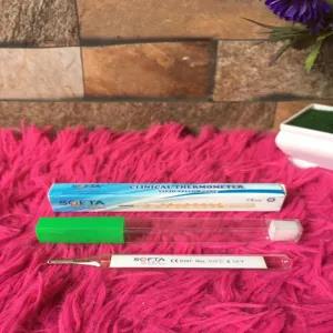 Generic Flat Large 2pcs Pack Mercury Thermometer