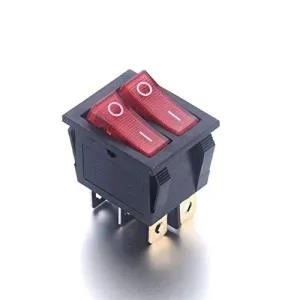 1 Pieces 15A250V 20A125V KCD8-212N Red Button Rocker Switch