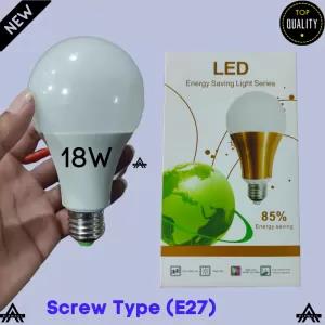 18w Globe Bulb - High Power - Pure White Screw Type (E27)