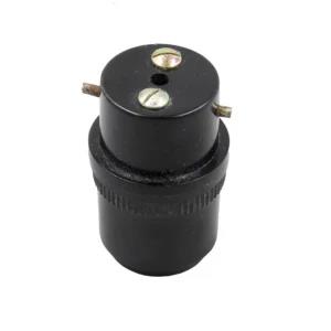 316 B22 LAMP HOLDER SOCKET CONVERTER ADAPTOR (BLACK)