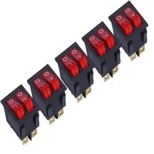 5 Pieces 15A250V 20A125V KCD8-212N Red Button Rocker Switch