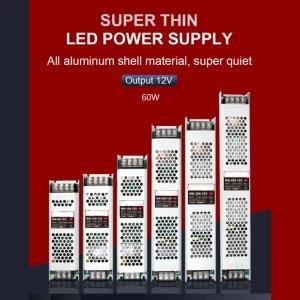 AC230V Thin LED Power Adapter DC12V Transformer 60W 5A