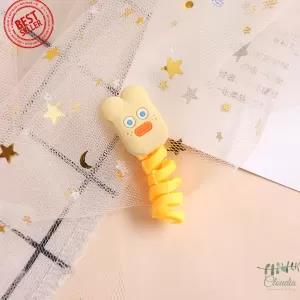 D1 Cartoon Character Silicone Spiral Usb Cable Protector Ea