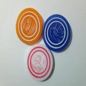 Generic Carrom Striker Multicolor Artistic Design 7.5g