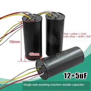 Generic CBB60 Washing Machine Double Capacitor 12UF+5UF