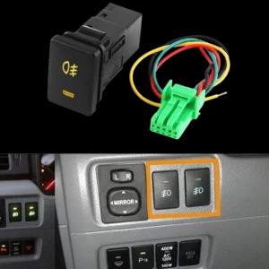 Generic Push Button Switch 12V Car Dashboard Green LED