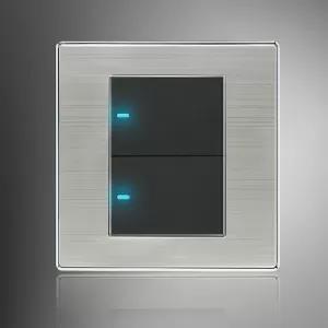 LED Wall Switch Panel Two Switch Single/Double Control 250V
