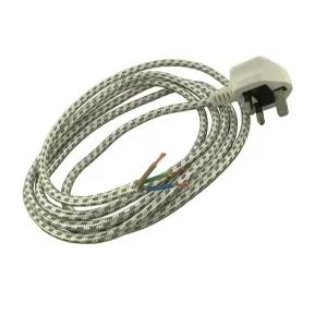 Multicolor Electric Iron UK Square 3 Pin Wire Cord Flex Cabl
