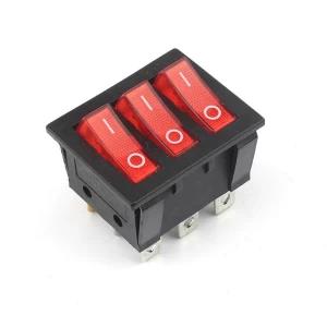 Rocker Switch interruptor SPST 3 way with RED LED light