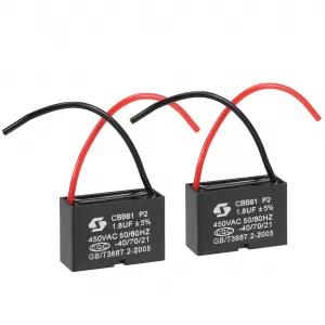 Stand Wall Fan 2 Wire Capacitor 1.8uF (Pack of 2)
