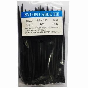 Webshoppers Cable Tie (2.5x100)mm 100pcs Black Plastic