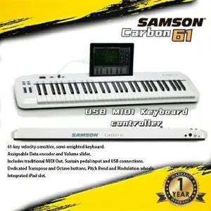 White Samson Carbon 61 - USB MIDI Controller Midi Key Board