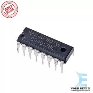 Black 5Pcs Cd4017 Cd4017B Cd4017Be 4017 Decade Counter Divid