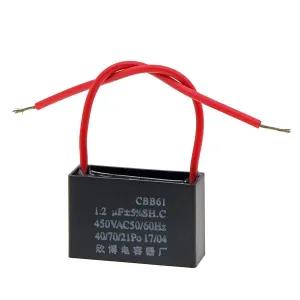 Black Stand Wall Fan 2 Wire Capacitor 1.2uF