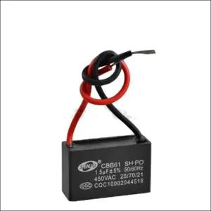 Black Stand Wall Fan 2 Wire Capacitor 1.5uF