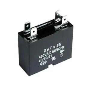 Generic Stand Fan Capacitor 2UF Clip Type Black