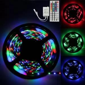 HOT RGB 3528 led strip 300LED 5M RGB +24 key IR Remote-water