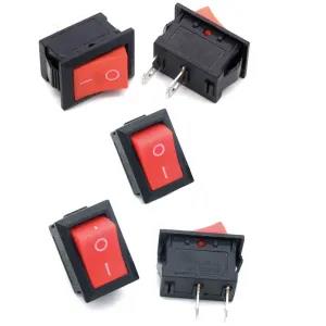 Red Rocker switch on off button switch RED- 5 Pieces