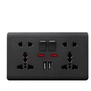 Universal Multi socket Panel 13A 2 Wall Sockets Plug with