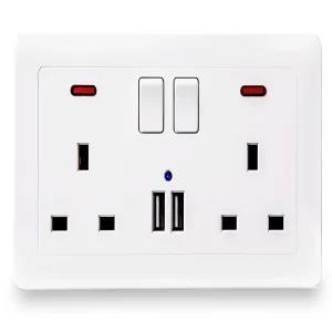 Universal Rectangular Square UK Standard Switch Double