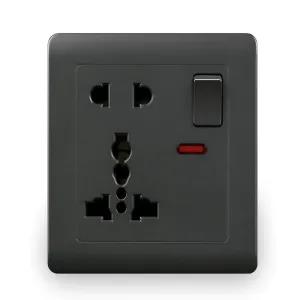 Universal Socket Panel 13A Wall Socket Plug Standard Gray