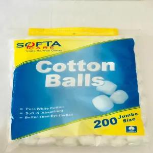 Softa Care Cotton Balls Jumbo Size (200Balls Pack)