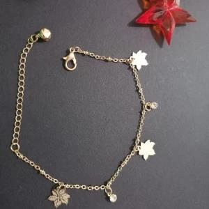 Ankle Bracelet With White Tons Flower Chain Foot Ankle