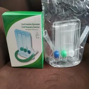 Breathing Lung Exerciser 3 Ball (Spirometer) Respiratory Therapy