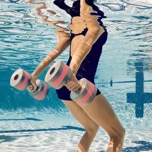 New Tecno 2 Pcs Aerobic Exercise Foam Dumbbell Water Fitnes