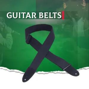 Black Guitar Strap Belt Black For Acoustic & Electric Guitar
