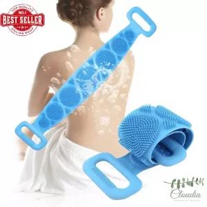 Generic Silicone Back Body Brush Belt Exfoliating Blue