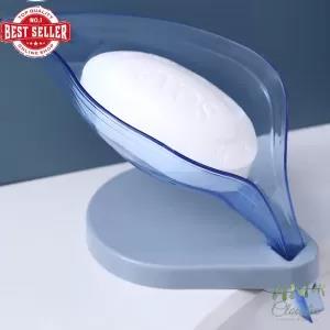 Leaf Shape Soap Box Drain Soap Holder With Suction Cup Bathr