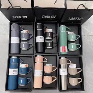 Steel Vacuum Flask Set (Multicolor)