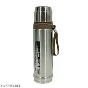 Silver Sports Stainless steel water bottle Vacuum Flask 
