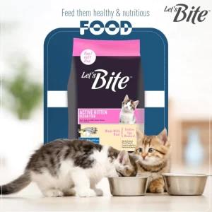 Let's Bite Active Kitten Cat Dry Food 400g 2Pack