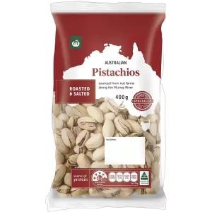 Woolworths Pistachio Nuts Roasted & Salted 400g