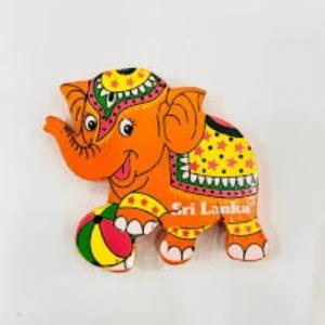 Handmade Wooden Elephant design Fridge Magnet
