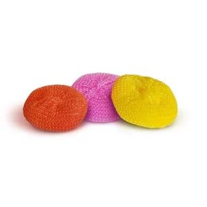 Round Plastic Scrubber (Small) Pack of 3