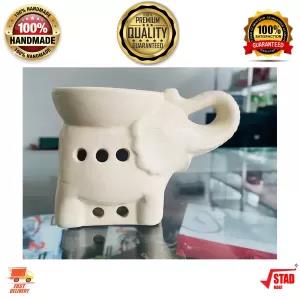 White Elephant Shaped Cinnamon Oil Burner Vaporizer Lamp Hig