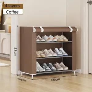 4 Layers Shoes Rack Organizer Space-saving Cabinets Shoes Sh