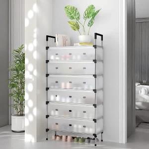 8 LAYER Dustproof Shoe Organizer Rack with Flip Door