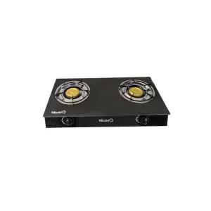Misaki 7102 Glass Top Double Burner Gas Cooker